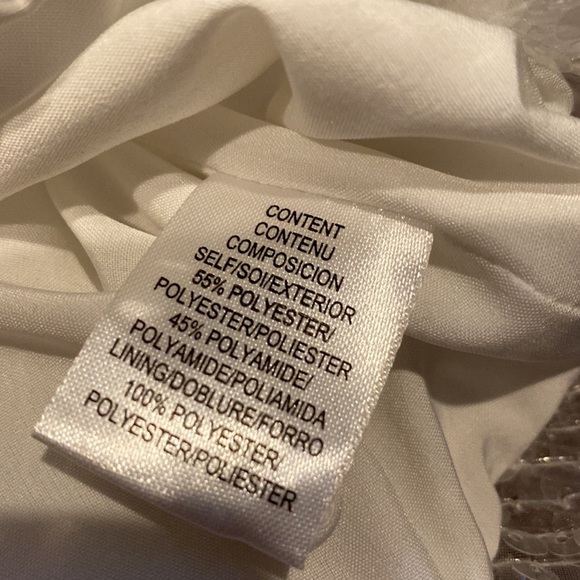 WAYF White Sequin Balloon Sleeve Top Fully Lined Size M - Picture 9 of 13